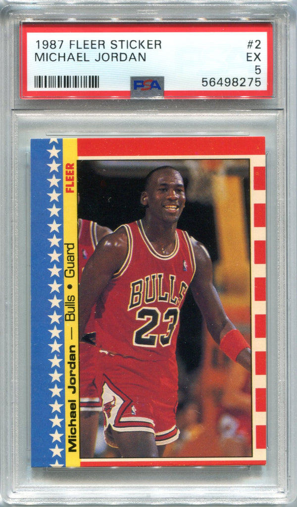 Michael Jordan 1987 Fleer #2 PSA EX 5 Card