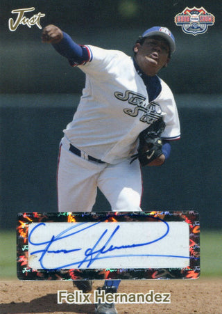 Felix Hernandez Autographed 2005 Just Road to the Show Rookie Card