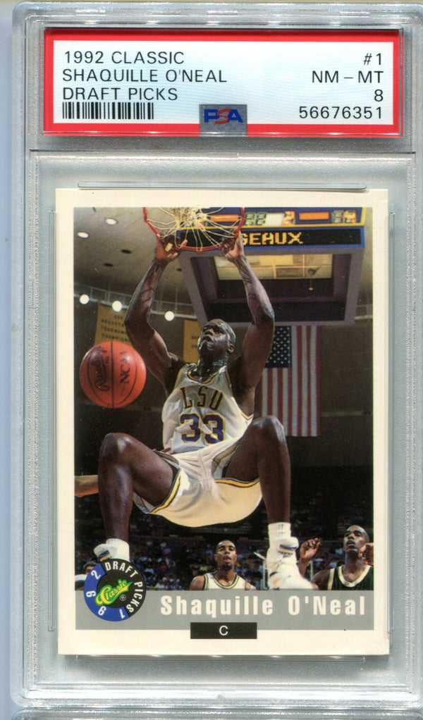 Shaquille O`Neal 1992 Classic #1 Draft Picks PSA 8 Card