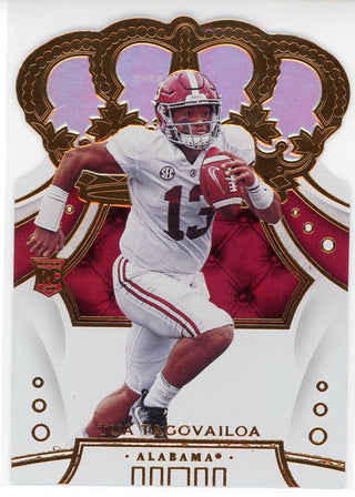 Tua Tagovailoa 2020 Panini Chronicles Draft Picks Crown Royale Rookie Card #93
