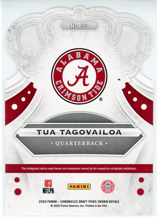Tua Tagovailoa 2020 Panini Chronicles Draft Picks Crown Royale Rookie Card #93