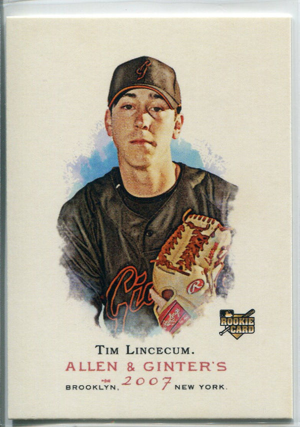 Tim Lincecum 2007 Topps Allen & Ginters Rookie Card