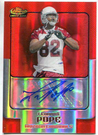 Leonard Pope 2006 Topps Finest Autographed Rookie Card #353/399
