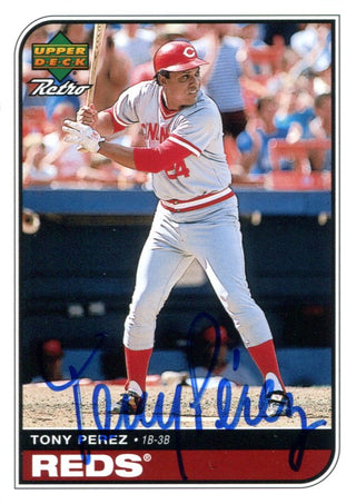 Tony Perez Autographed 1998 Upper Deck Sign of the Times Card