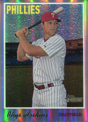 Rhys Hoskins 2019 Topps Heritage Chrome Refractor Card