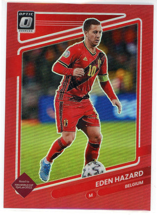 Eden Hazard 2021-22 Panini Donruss Optic Red Prizm Card #10