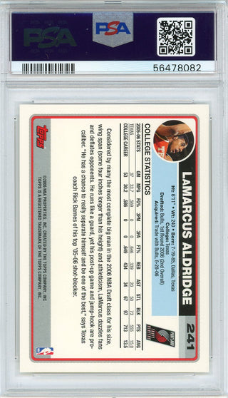 LaMarcus Aldridge 2006 Topps Draft Rookie Card #241 (PSA)
