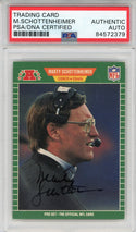 Marty Schottenheimer Autographed 1989 Pro Set Card (PSA)