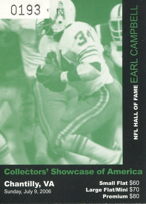 Earl Campbell 1st Day Cover Envelope