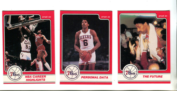 1985-86 Star Julius Erving Partial Set Lot of 9 Cards
