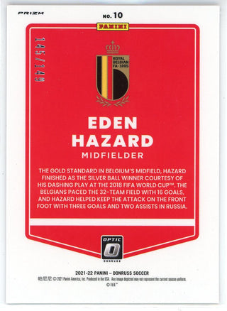 Eden Hazard 2021-22 Panini Donruss Optic Red Prizm Card #10