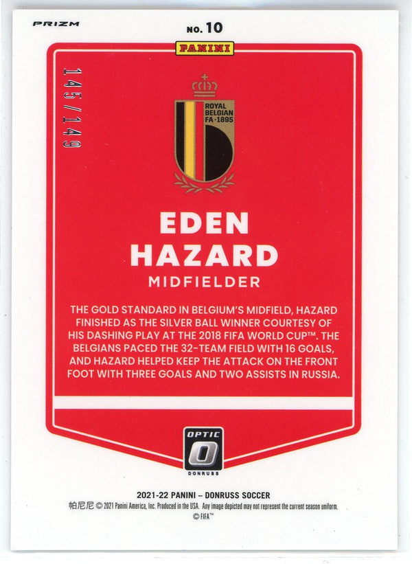 Eden Hazard 2021-22 Panini Donruss Optic Red Prizm Card #10
