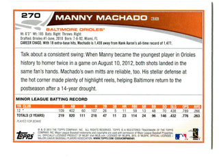 Manny Machado 2013 Topps Rookie Card