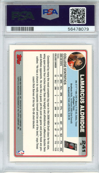 LaMarcus Aldridge 2006 Topps Rookie Card #241 (PSA)