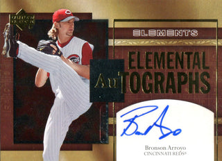 Bronson Arroyo Autographed 2007 Upper Deck Elements Card