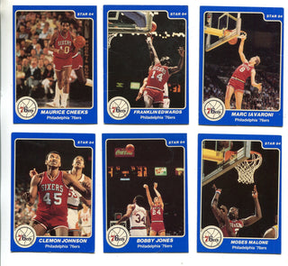 1984-85 Star Basketball Philadelphia 76ers Set Missing #1 Julius Erving