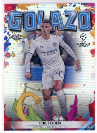 Phil Foden 2022 Topps Chrome Champions League Golazo Card #G-4