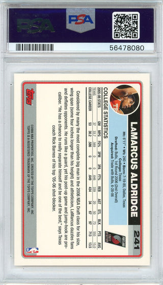 LaMarucs Aldridge 2006 Topps Rookie Card #241 (PSA)