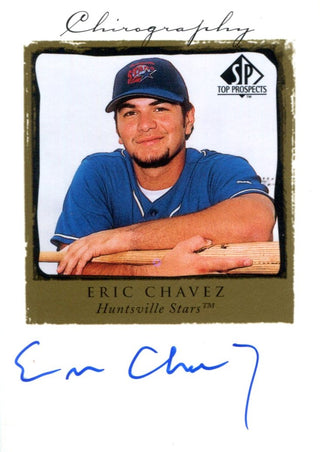 Eric Chavez Autographed 1998 Upper Deck Sp Top Prospects Chirography Card