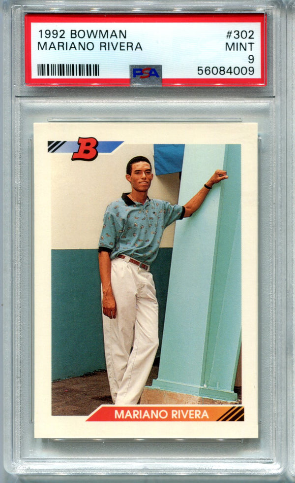 Mariano Rivera 1992 Bowman #302 PSA Mint 9 Card