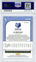 Ja Morant 2019 Panini NBA Hoops Premium Stock SP-Flash Rookie Card #259 (PSA Mint 9)