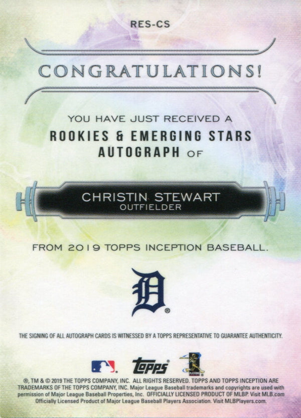 Christin Stewart Autographed 2019 Topps Inception Rookie Card
