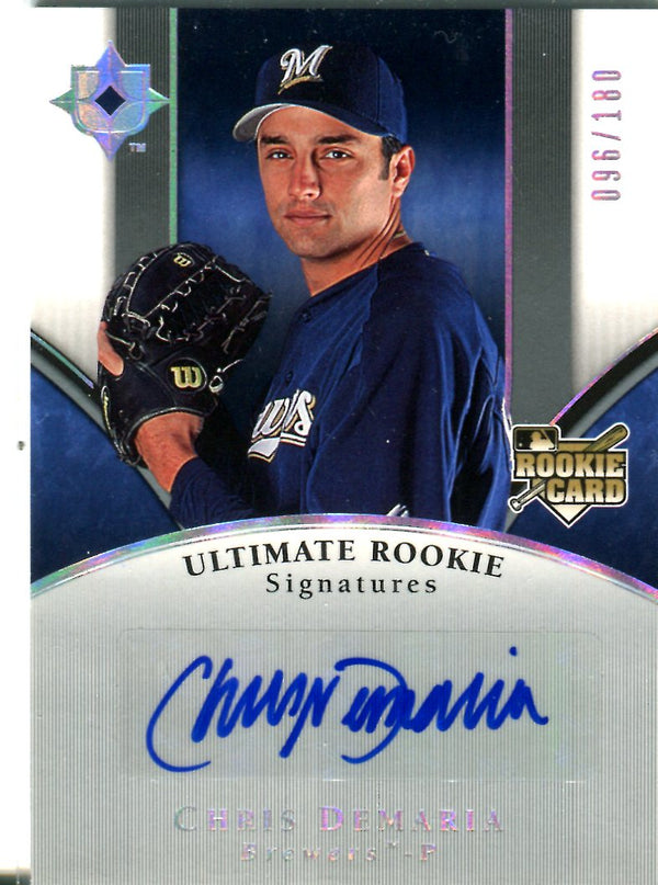 Chris Demaria Autographed 2006 Upper Deck Ultimate Collection Rookie Card 96/180