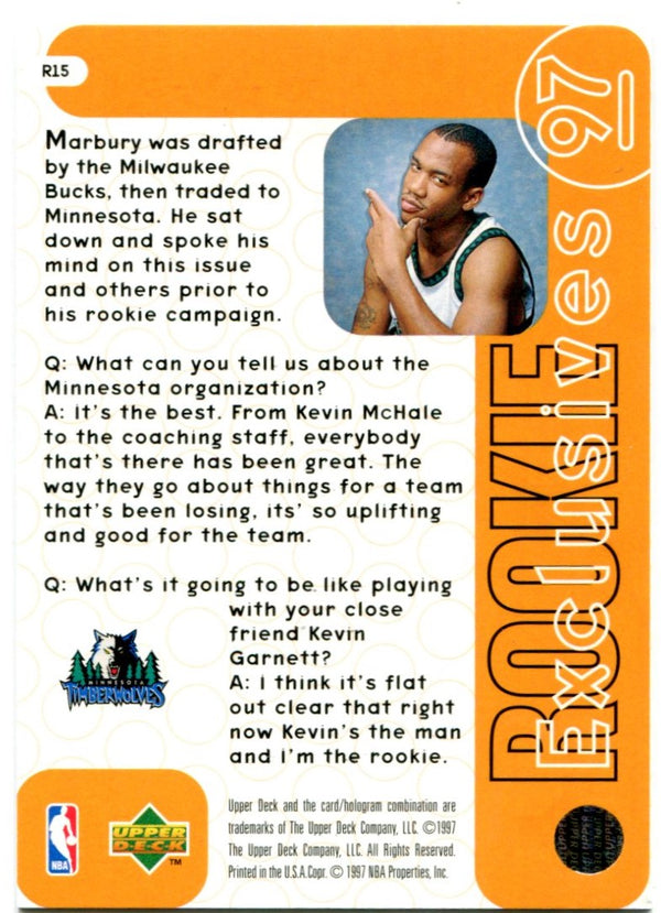 Stephon Marbury Upper Deck Exclusives 1997 Rookie