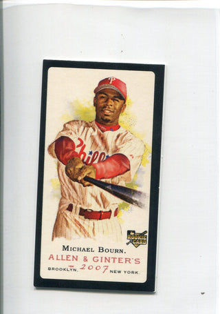 Michael Bourn 2007 Topps Allen & Ginters Rookie Mini Card
