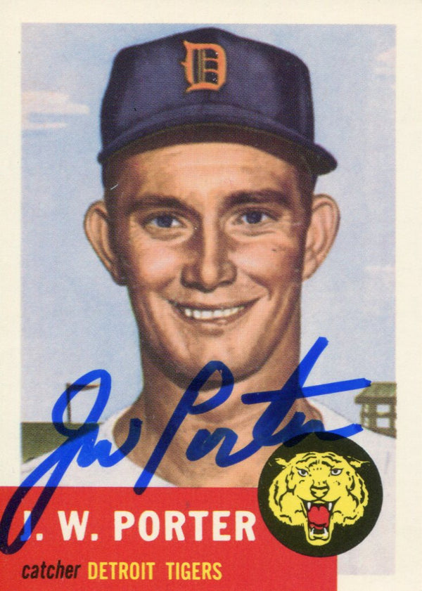 J.W. Porter Autographed Topps Archives 1953 Series Card