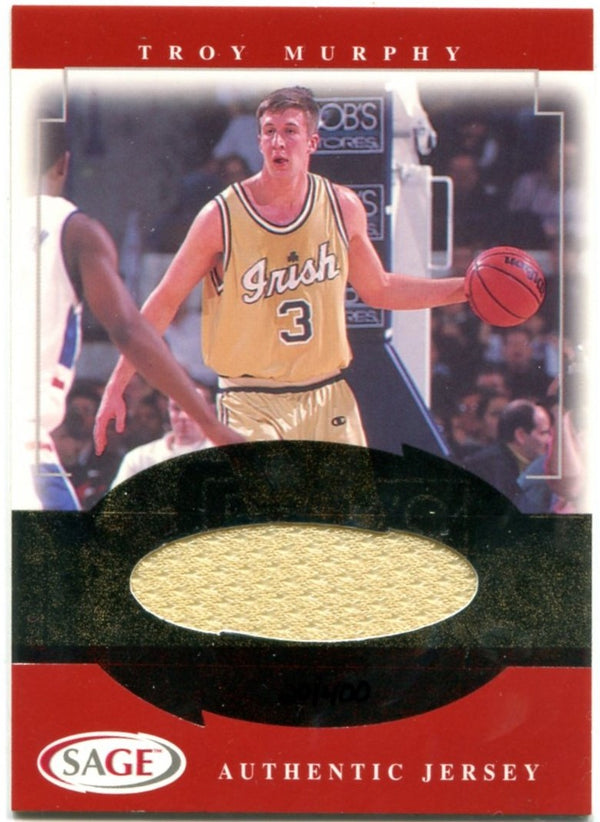 Troy Murphy Sage Authentic Jersey Card 2001