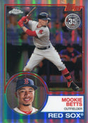 Mookie Betts 2018 Topps Chrome Refractor Card