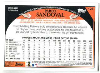 Pablo Sandoval Autographed 2011 Topps Lineage Card