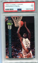 Shaquille O`Neal 1992 Classic 4 Sport #1 PSA NM 7 Card