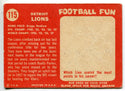 Detroit Lions 1958 Topps Football Card #115