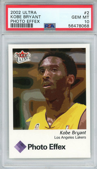 Kobe Bryant 2002 Fleer Ultra Photo Effex Card #2 (PSA)