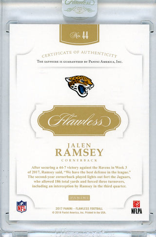 Jalen Ramsey 2017 Panini Flawless Sapphire Card #44