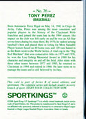Tony Perez 2008 Sport Kings Gum Card