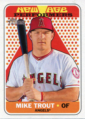 Mike Trout 2018 Topps Heritage New Age Performers Card