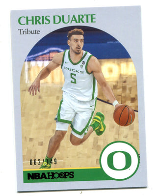 Chris Duarte 2021 Panini NBA Hoops Chronicles Hoops Draft Picks #68 RC /149