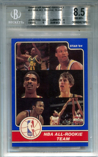 1984 Star Award Banquet #23 NBA All-Rookie Team BGS 8.5 Card