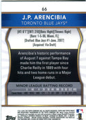 J.P. Arencibia 2011 Topps Finest Rookie Card