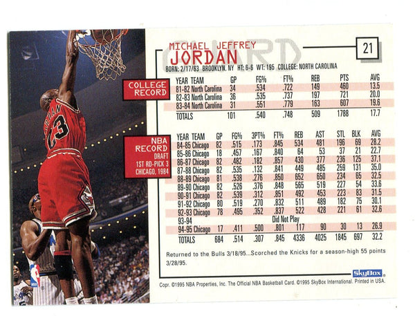 Michael Jordan 1992 Fleer Ultra #216 Top Jammer Card