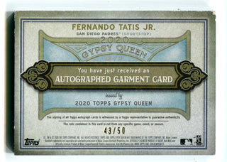 FERNANDO TATIS JR #43/50 JERSEY# PADRES AUTO PATCH RC SP 2020 TOPPS GYPSY QUEEN