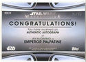 Ian McDiarmid Autographed Star Wars Masterwork Card #MWA-IM