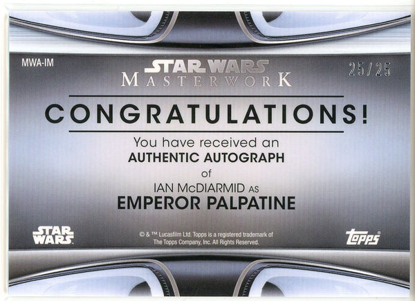 Ian McDiarmid Autographed Star Wars Masterwork Card #MWA-IM