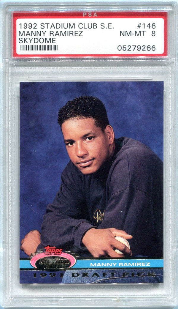 Manny Ramirez 1992 Topps Stadium Club Rookie Card (PSA)