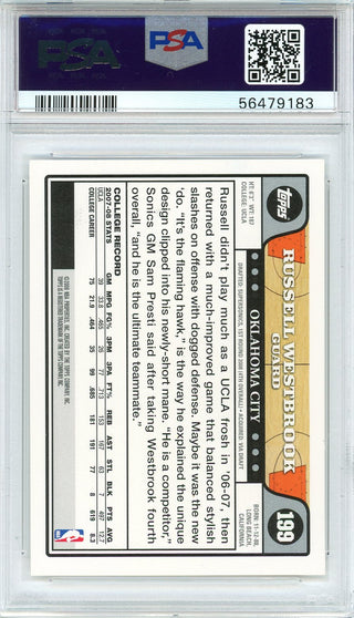 Russell Westbrook 2008 Topps Rookie Card #199 (PSA)