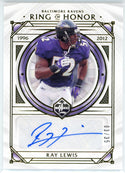 Ray Lewis Autographed 2021 Panini Limited Ring of Honor Card #ROH-RL