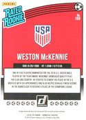 Weston McKennie 2019 Panini Rated Rookie Card